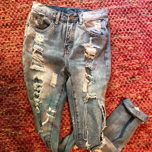 Vintage Denim - Real painter distressed pants!🌈🤘